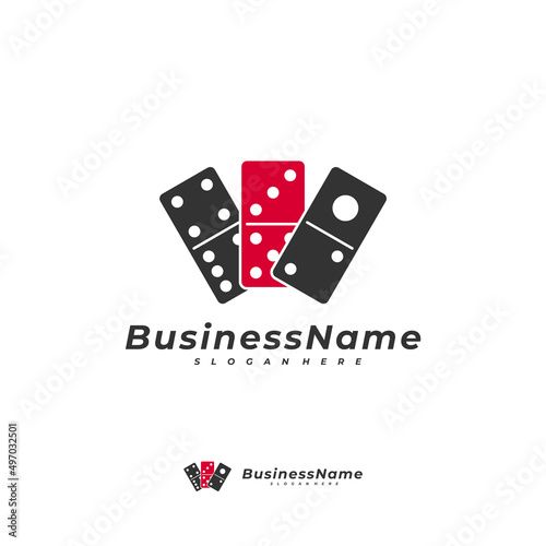 Domino card logo vector template, Creative Domino logo design concepts