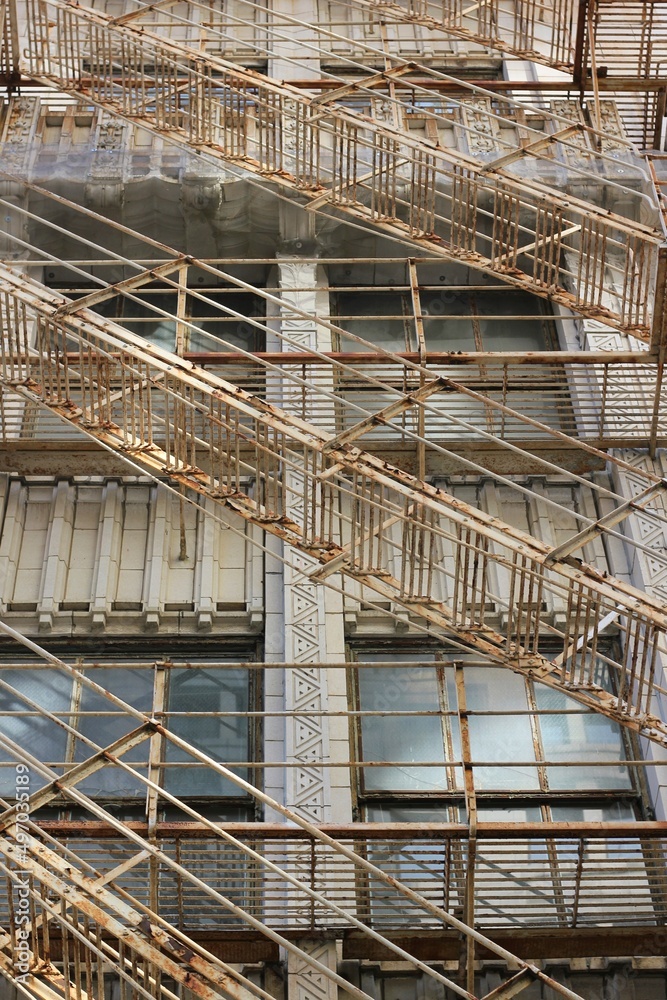 construction site with scaffolding