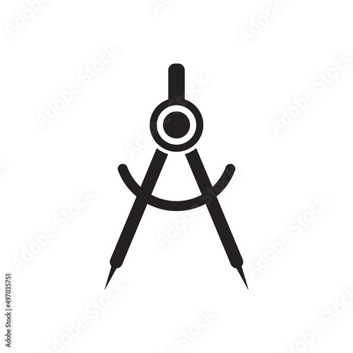 Drawing compass icon 