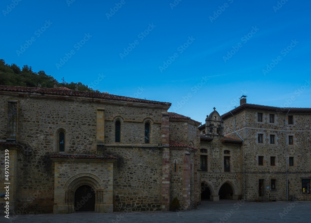 Monastery of Santo Toribio de Liébana located near Potes. Cantabria, Spain.