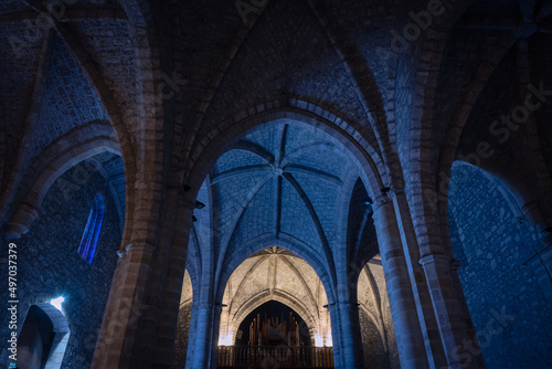 Interior Monastery of Santo Toribio de Liébana located near Potes.Cantabria, Spain. photo