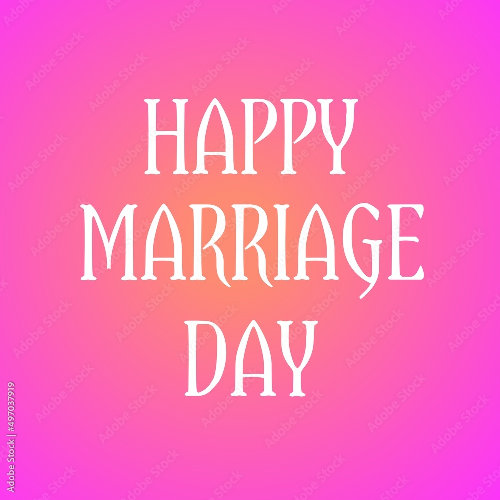 Happy marriage day celebrating colorful background
