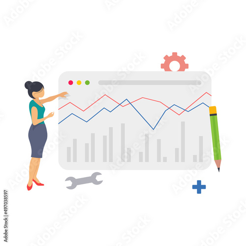 Business processes onboard screen user interface kit for app templates concept of controlling illustration.