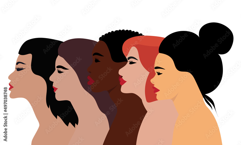 girls, women portrait flat design, isolated girls, women portrait flat design, isolated