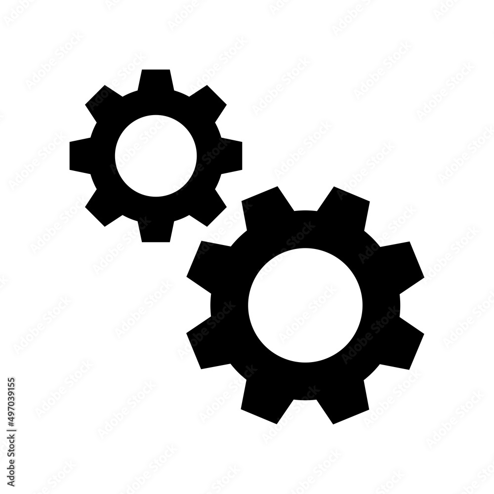 gear icon vector design template simple and clean