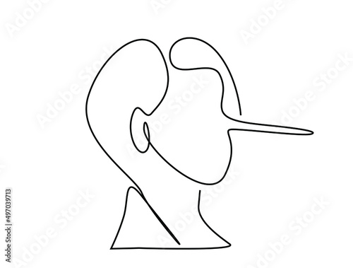 A fake person's nose grows like Pinocchio