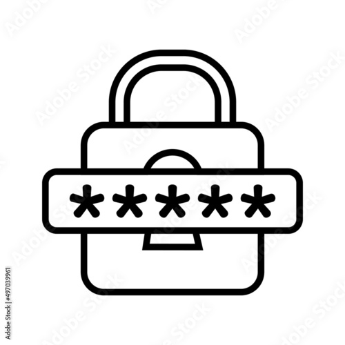 Security vector icon. password illustration symbol. access sign or logo.
