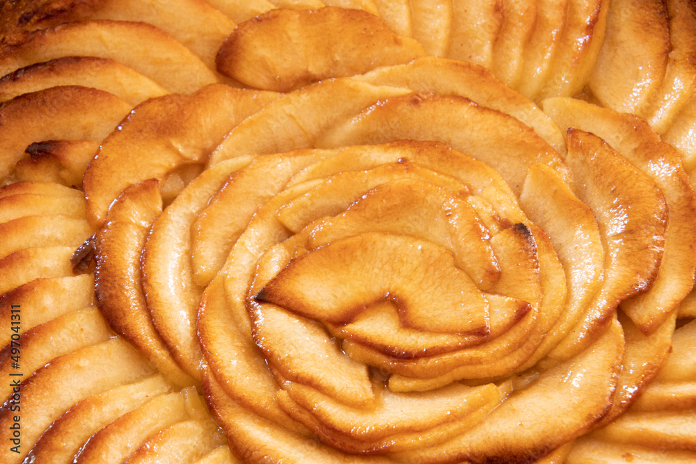 Fototapeta premium close up of apple pie isolated