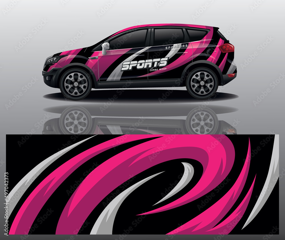 wrap car design template