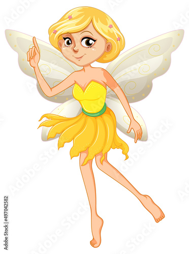 Fantastic fairy girl cartoon character