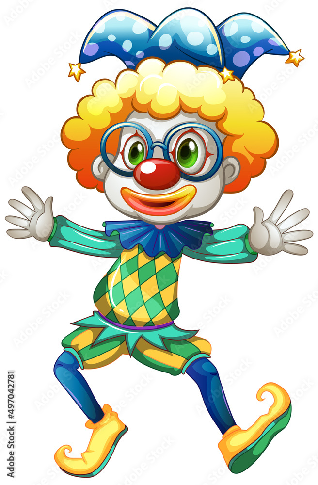 Colourful clown cartoon character Colourful clown cartoon character