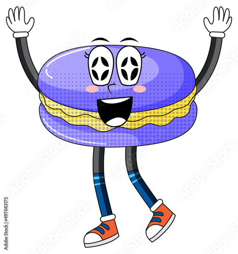 Macaron with arms and legs