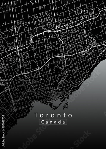 Photography Toronto Canada City Map