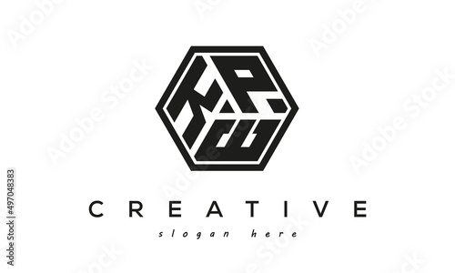 KPE creative polygon three letter logo design photo