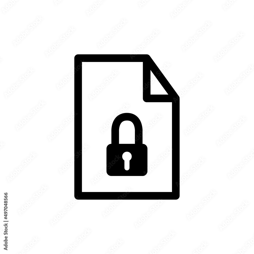 Document Icon Vector Isolated on White Artboard Document Icon Vector Isolated on White Artboard