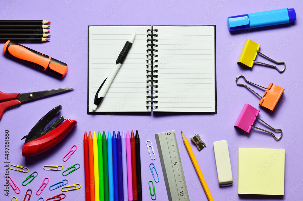 Back to school, various accessories. Education, learning and material. Back to school, various accessories. Education, learning and material.