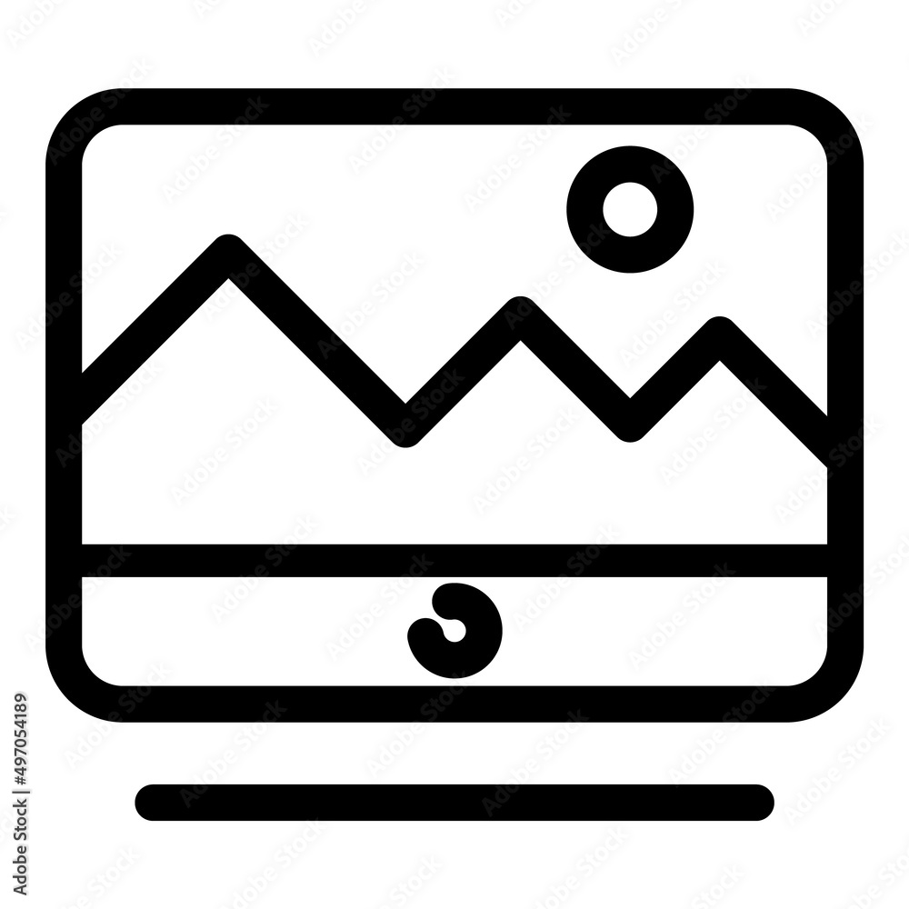 Pc Flat Icon Isolated On White Background Pc Flat Icon Isolated On White Background