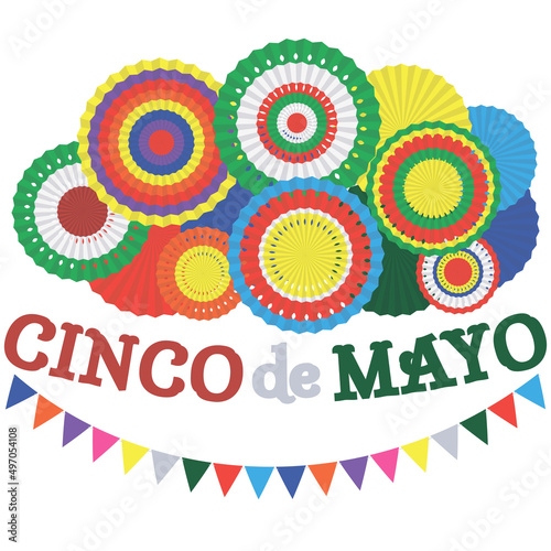 Cinco de Mayo fiesta banner. Mexican holiday poster. Vector illustration.