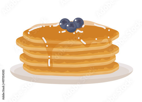 pancakes and blueberries
