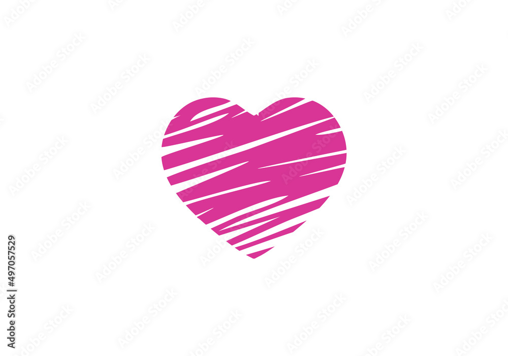 Broken Heart shape vector. Love illustration.