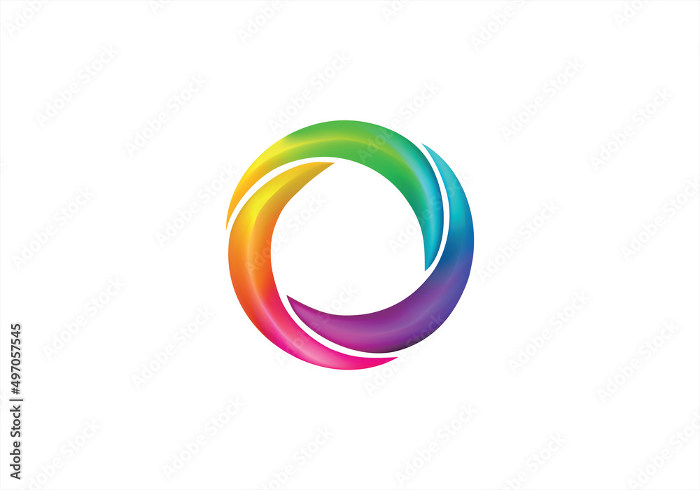 CYRCLE RAINBOW SYMBOL LOGO DESIGN MODERN CYRCLE RAINBOW SYMBOL LOGO DESIGN MODERN