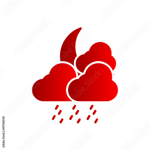 Rain In Night Icon