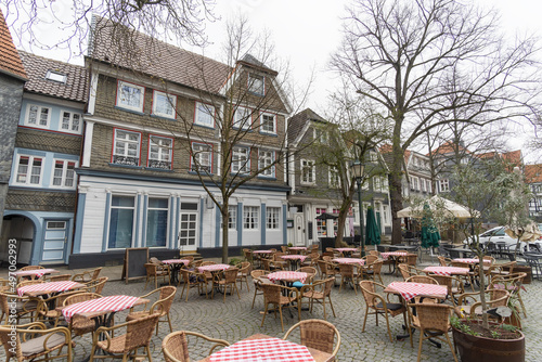Fototapeta Naklejka Na Ścianę i Meble -  Historisches Fachwerkensemble in Hattingen an der Ruhr, Nordrhein-Westfalen