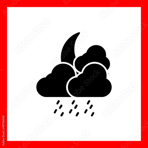 Rain In Night Icon