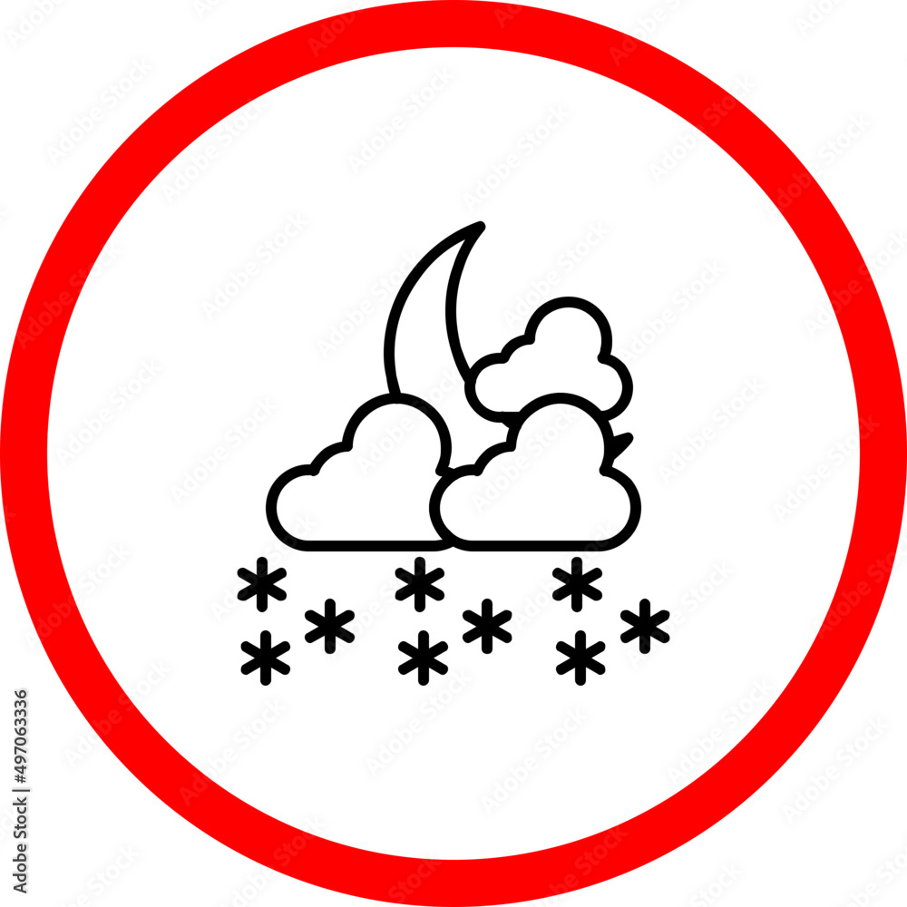Snow In Night Icon Snow In Night Icon