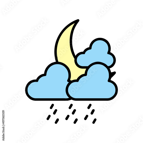 Rain In Night Icon