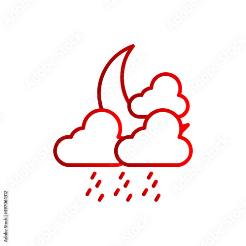 Rain In Night Icon