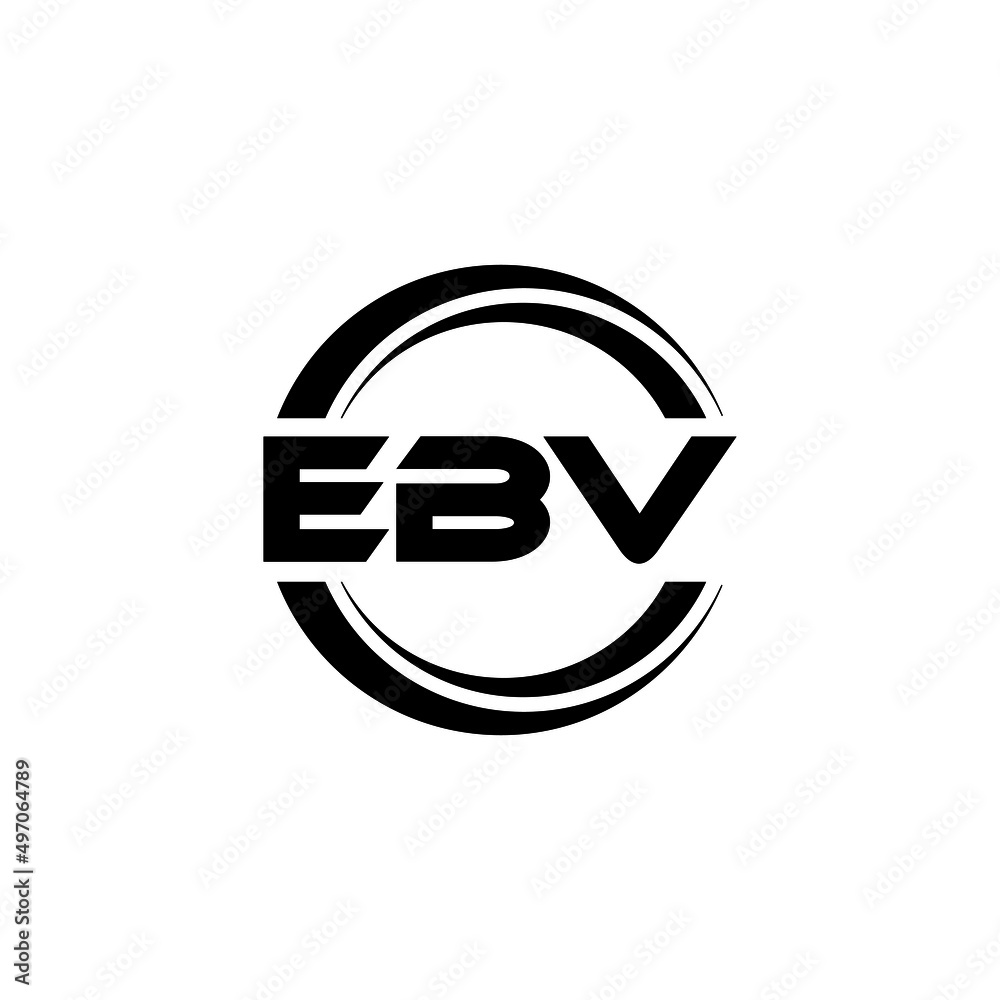 EBV letter logo design with white background in illustrator, vector ...