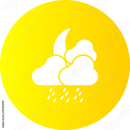 Rain In Night Icon
