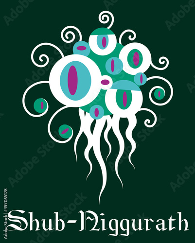 MONSTRE Lovecraft CTHULHU Shub Niggurath tas d'œils tentacules grand ancien