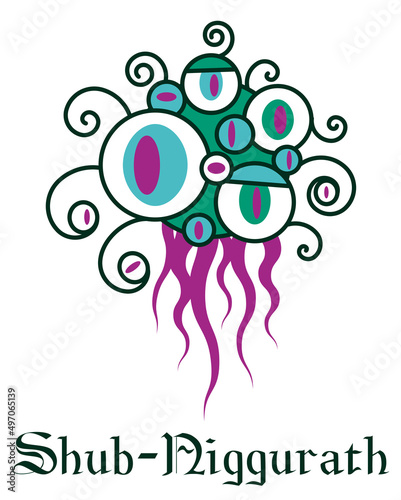MONSTRE Lovecraft CTHULHU Shub Niggurath tas d'œils tentacules grand ancien 2