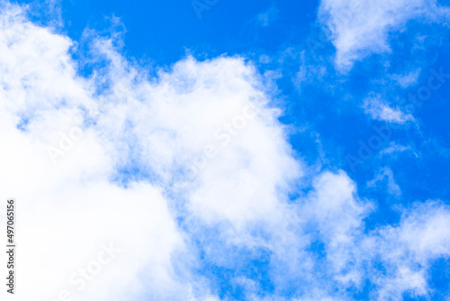 Beautiful blue sky with white clouds. The perfect backdrop for your presentation