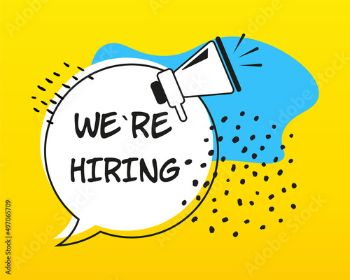 Were hiring symbol banner. Vector Illustration