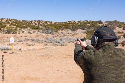 Man at the gun range
