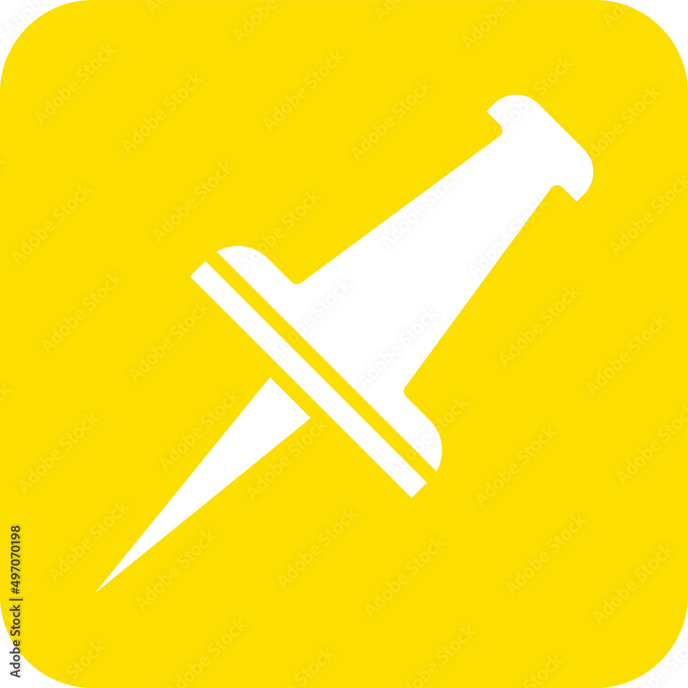 Pushpin Vector Icon Design Illustration Pushpin Vector Icon Design Illustration
