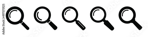 Wallpaper Mural Magnifying glass icon, vector magnifier or loupe sign. Search icon. Torontodigital.ca