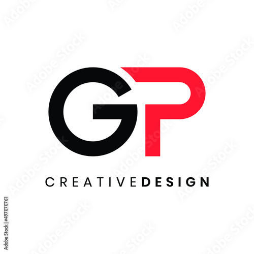 Creative modern letter GP logo design vector