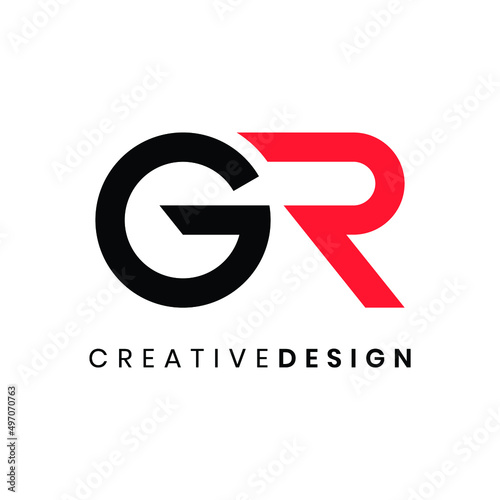 Creative modern GR logo design vector