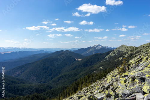 Mountain range Carpathians in summer