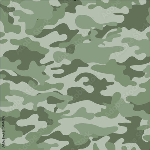 Camouflage seamless pattern background, Classic clothing style masking camo repeat print. illustration web design and clothes in grey and green color