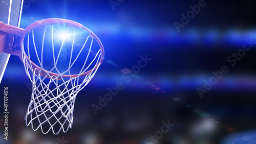Basketball hoop, 3d rendering