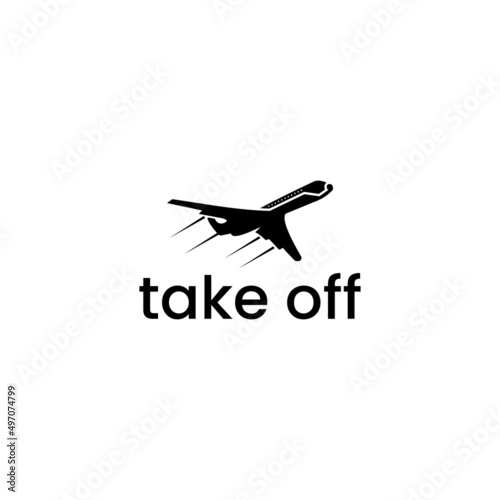 air plane take off logo design