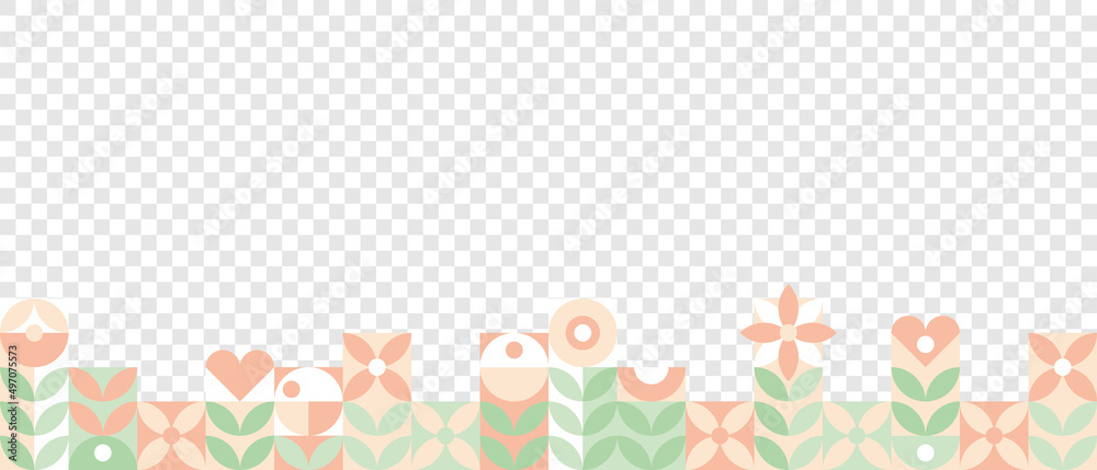 Flowers in geometric shapes, template for cover and web design. Spring is a great mood, a flyer for designing an intro in a Scandinavian trendy style. Flowers in geometric shapes, template for cover and web design. Spring is a great mood, a flyer for designing an intro in a Scandinavian trendy style.