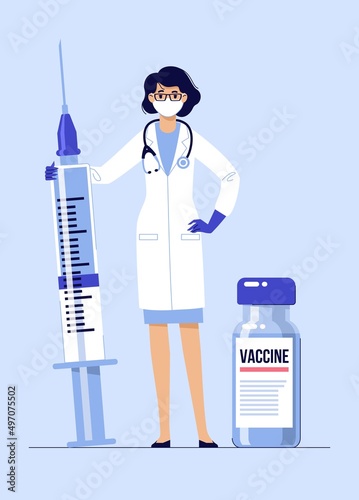 People vaccination concept for immunity health. Covid-19.