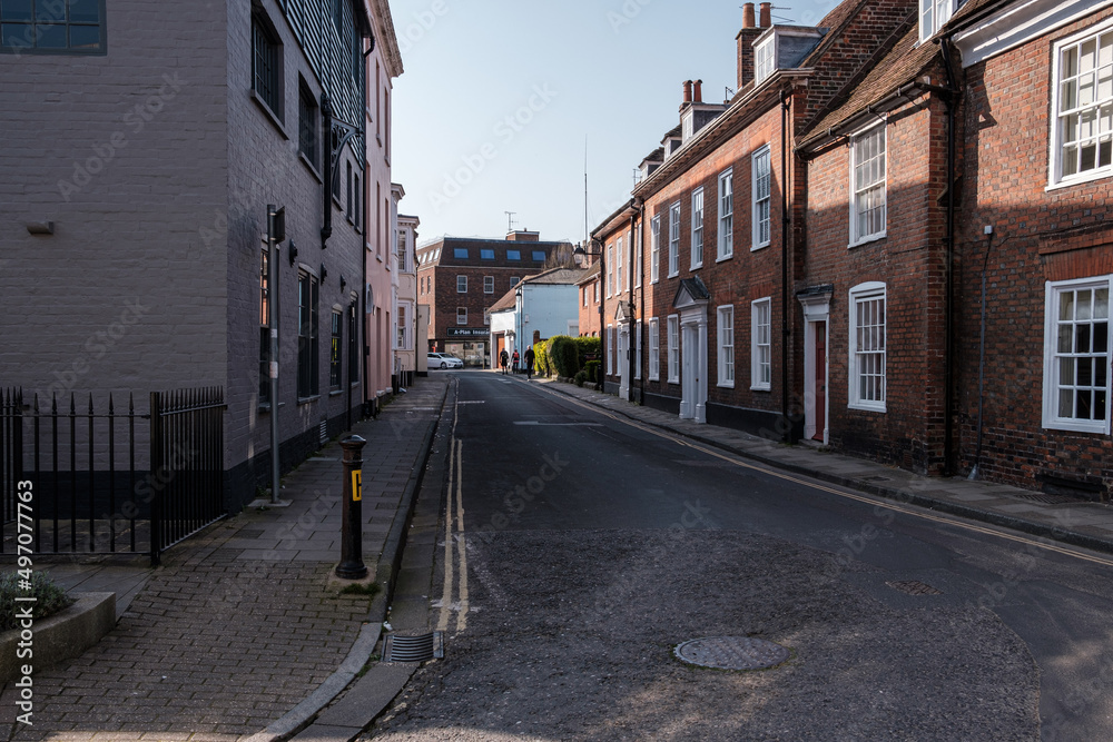 Streets and roads around Chichester, West Sussex, England