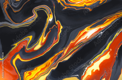 Red lava liquid marble texture background